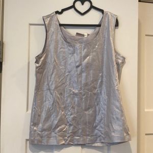 NWT Chico’s Silver Shimmer Tank